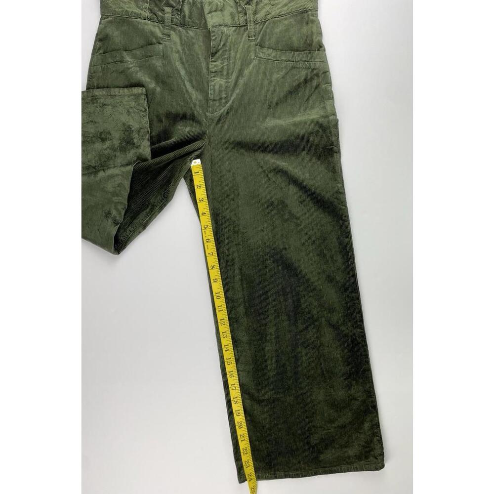 Anthropologie Paige Sutton Ultra High-Rise Corduroy Pants Olive Green Women's 28 - Picture 6 of 10